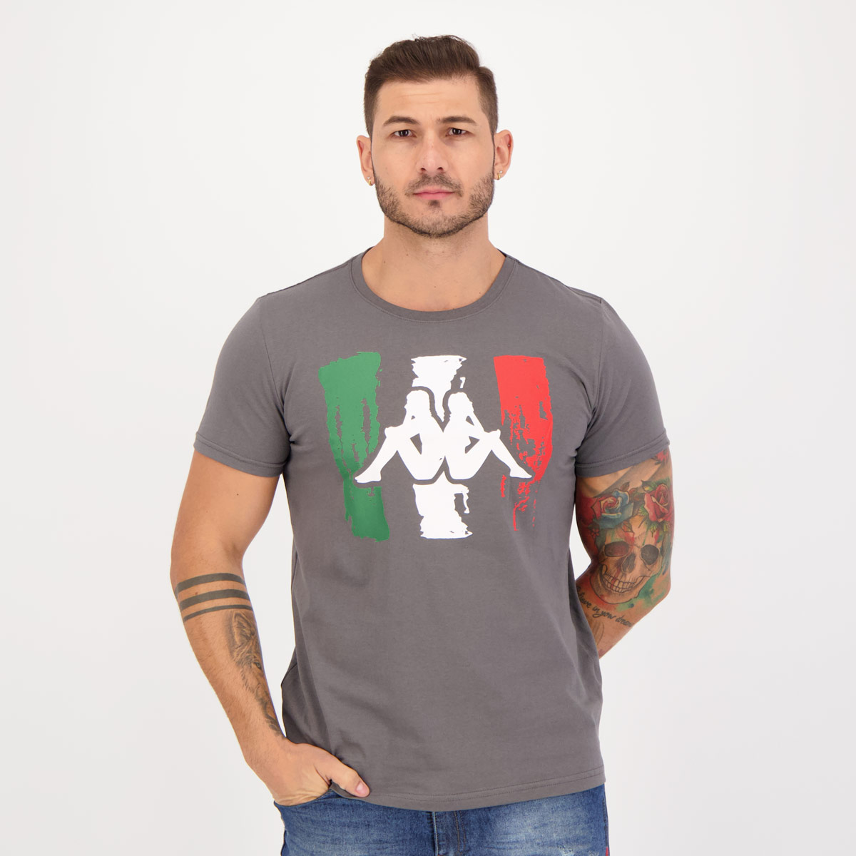 Camiseta Kappa Italia Cinza