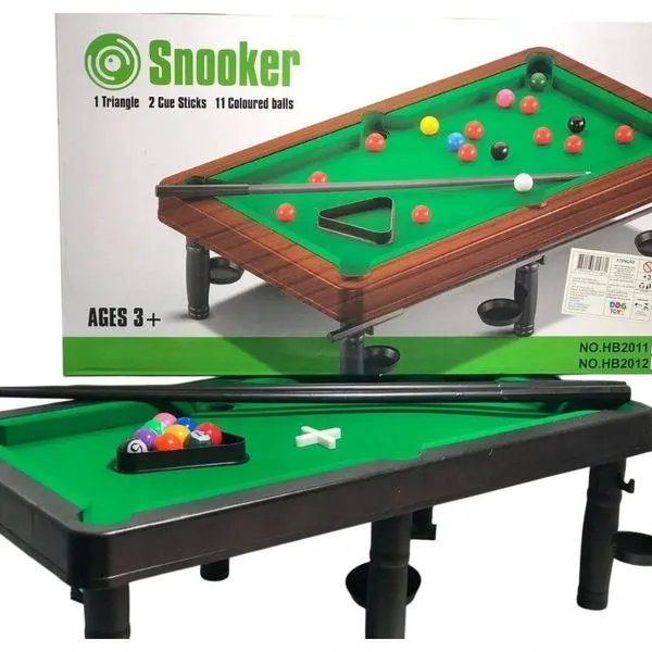 Brinquedo Mesa de Bilhar Snooker Sinuca com 2 Tacos e Feltro Verde Preto DDG Toys Mesa de Bilhar Snooker Sinuca com 2 Tacos Feltro Verde Preto DDG Toys