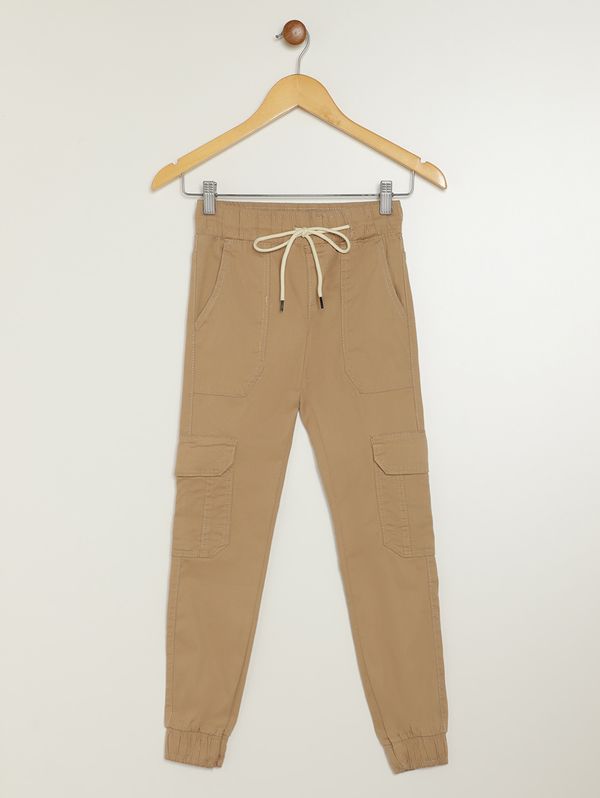 Calça Sarja Cargo Juvenil Para Menino - CARAMELO 16