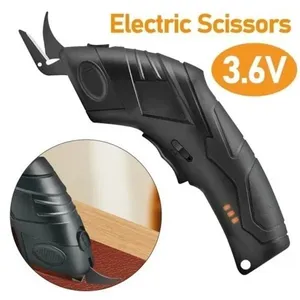 Tesoura Elétrica para Tecidos Usb Recarregável com Corte Forte Eficiente Bivolt Preto Oem Tesoura Elétrica para Tecidos Usb Recarregável com Lâmina de Afiação Automática Preto Oem
