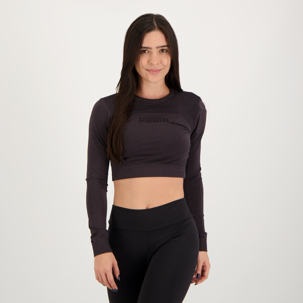 Cropped Puma Evostripe Ecoknit Manga Longa Feminina
