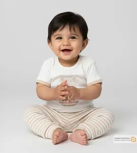 Conjunto Body Urso Baby Bege - G