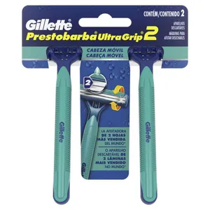 Apaelho de Barbear Gillette Prestobarba Ultragri Móvel com 2 unidades