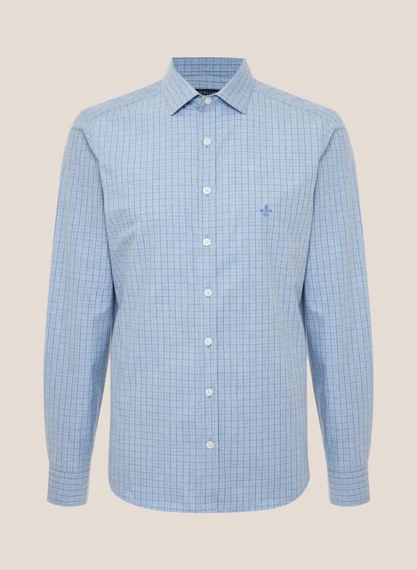 Camisa Milano Fit Xadrez Space Dyed Dudalina Masculina 2