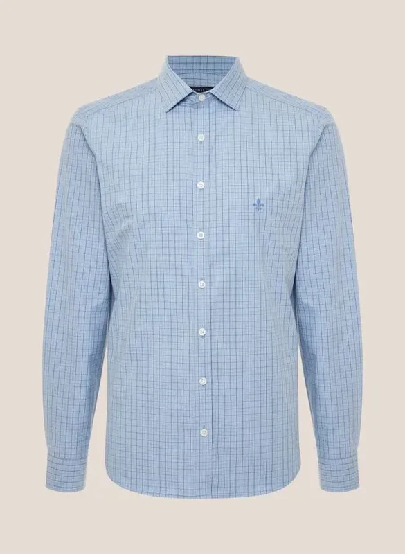 Camisa Milano Fit Xadrez Space Dyed Dudalina Masculina 2