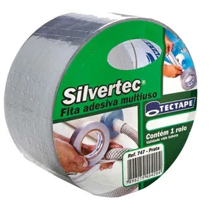 Fita multiuso Silvertec 48mm x 10 metros prata Tectape