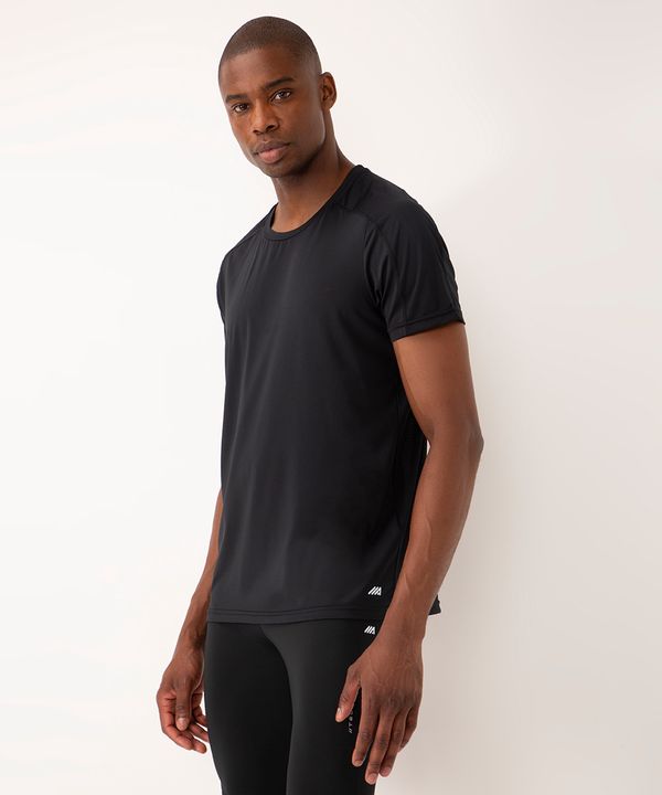 camiseta com recorte anti odor esportiva preto M