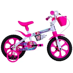 Bicicleta Infantil Cairu Aro 12 Sereia Branco E Rosa (MP)