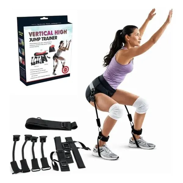 Kit de Treino com Elásticos de Resistência para Pernas Agilidade e Velocidade com Cinto Tornozeleiras e Bolsa Kit de Treino com Elásticos de Resistência para Pernas e Agilidade com Cinto e Tornozeleiras