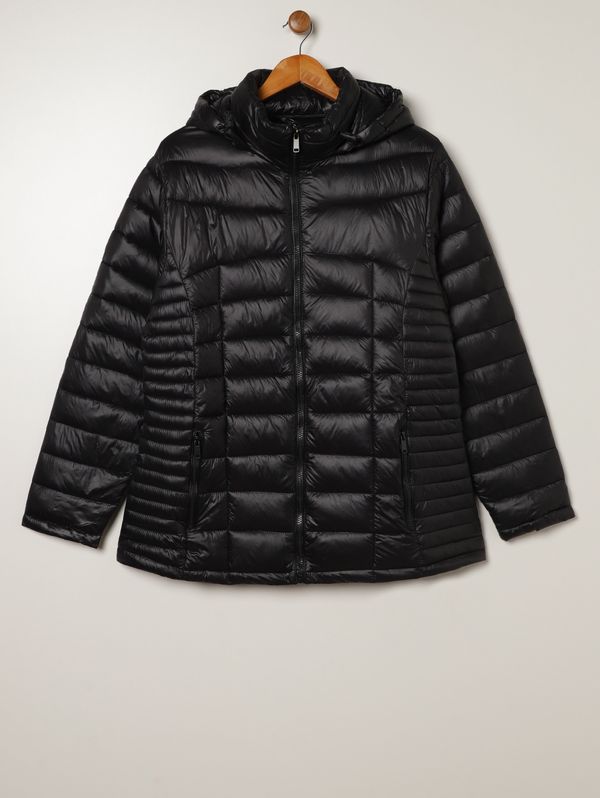 Jaqueta Puffer Plus Size Feminina PRETO G2