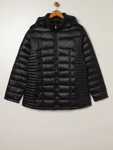 Jaqueta Puffer Plus Size Feminina PRETO G2