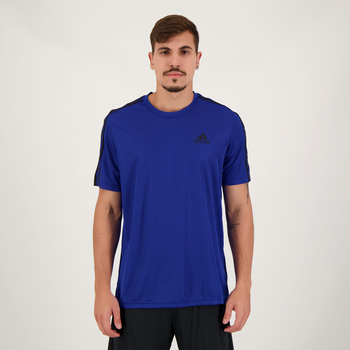 Camiseta Adidas 3 Listras Azul