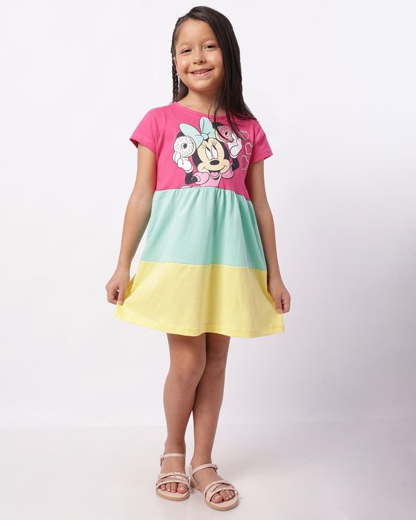 Vestido Infantil Curto Disney Minnie Três Marias Rosa 4