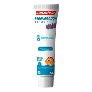 Gel Dental Infantil Dentalclean Regenerador Sensitive Kids com Flúor Tutti-Frutti 50g Pasta de Dente Gel Infantil Dentalclean Regenerador Sensitive Kids Tutti-Frutti 50g