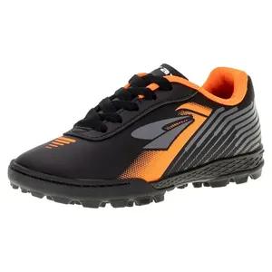 Chuteira Infantil Society Spedy Dray - 302 PRETO/LARANJA 35