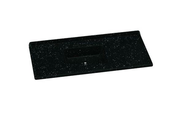 Pia para Cozinha Sintética Granitada 120x55cm AJ Rorato Pia para Cozinha Sintética Granitada 120x55cm Preta com Cuba Central