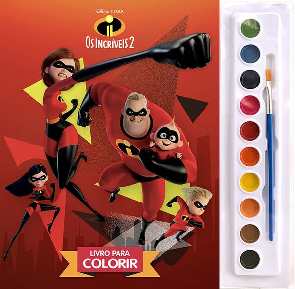 Livro Para Colorir Aquarela Os Incríveis 2 Dcl Livros D2506