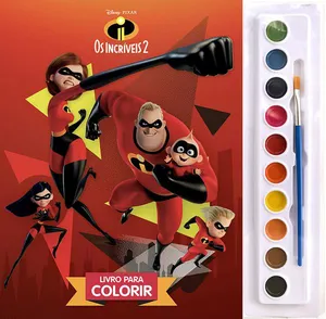 Livro Para Colorir Aquarela Os Incríveis 2 Dcl Livros D2506