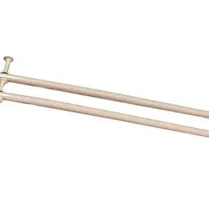 Kit Varão Duplo Para Cortina 3,00m Vilela Pintura Epóxi 100% Ferro - Marfim