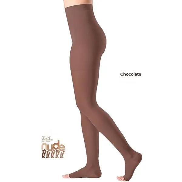 Meia-Calça Ever Sheer 20-30mmHg Aberta Chocolate P3