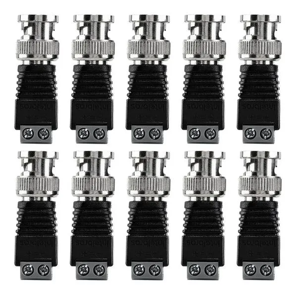 Kit 10 Peças Conector Com Borne Bcn Macho Intelbras Conex 1000