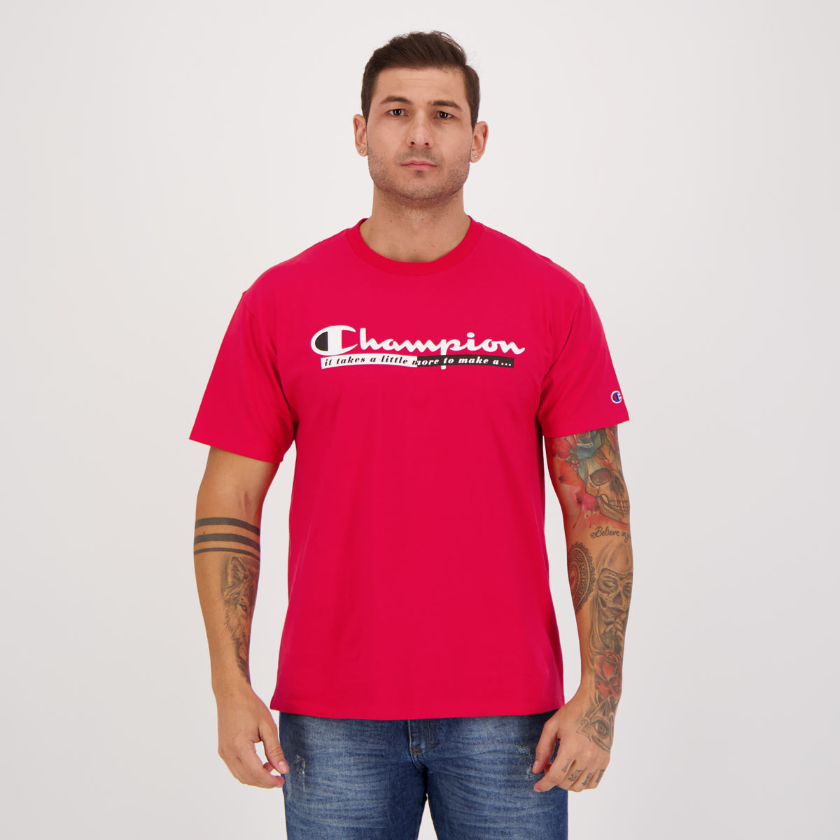 Camiseta Champion Logo It Takes Vermelha