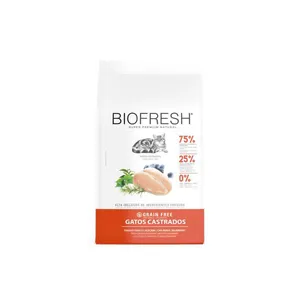 Ração Biofresh Gatos Castrados Frango 7,5 kg