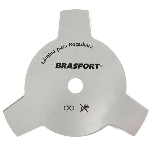 Lâmina para Roçadeira 7347 com 3 Pontas Furo de 1 254MM Cromo Vanádio Brasfort Lâmina para Roçadeira 7347 3 Pontas Furo de 1 254MM Brasfort