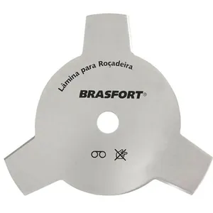 Lâmina para Roçadeira 7347 com 3 Pontas Furo de 1 254MM Cromo Vanádio Brasfort Lâmina para Roçadeira 7347 3 Pontas Furo de 1 254MM Brasfort