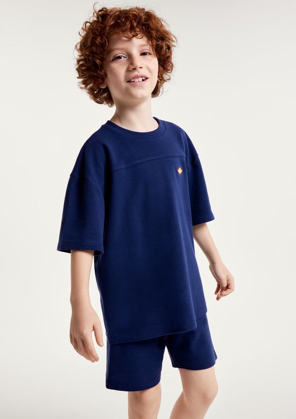 Conjunto Infantil Menino Em Moletinho - Azul 010
