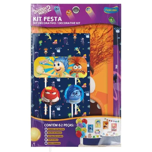 Kit Festcolor Festa Divertidamente 62 Peças 112609 (MP)