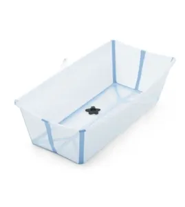 Banheira Flexível Transparente Oceano Azul Plug Térmico Stokke W531913