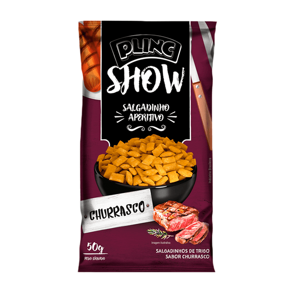 Salgadinho PLINC SHOW Sabor Churrasco 50g