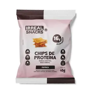 Biscoito Assado de Batata-Doce Irreal Snacks Sabor Páprica 40g