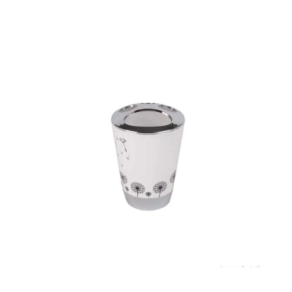 Porta escova de dentes Flores branco Coisas e Coisinhas
