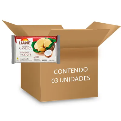 Broinhas De Coco Sem Lactose Liane Contendo 3 Pacotes De 330g Cada