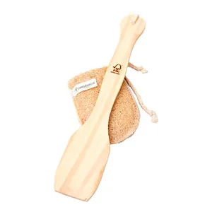 Escova Lava Costas Orgânica Madeira com Bucha Vegetal 1 Unidade