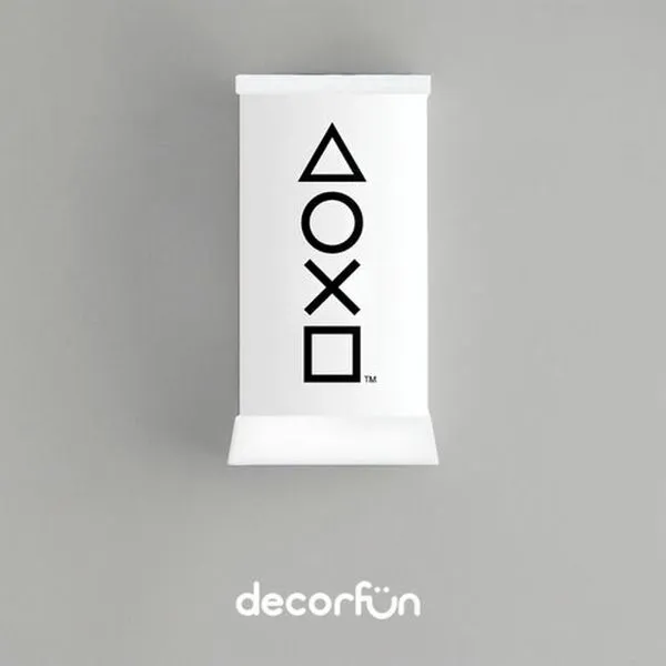 Luminária Playstation Icons Abajur De Mesa Branco Bivolt
