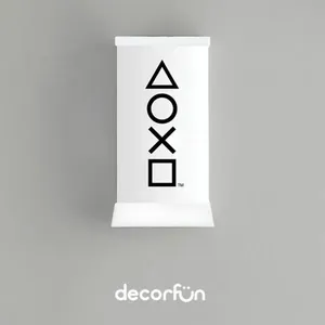 Luminária Playstation Icons Abajur De Mesa Branco Bivolt