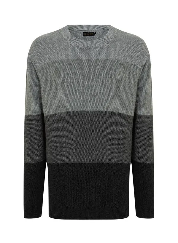 Suéter Tricot Regular Fit Listrado Masculino Individual M