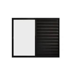 Veneziana 3 Folhas De Correr S/grade 1.00 X 1.20 Alumínio Preto Linha Modular - Hale