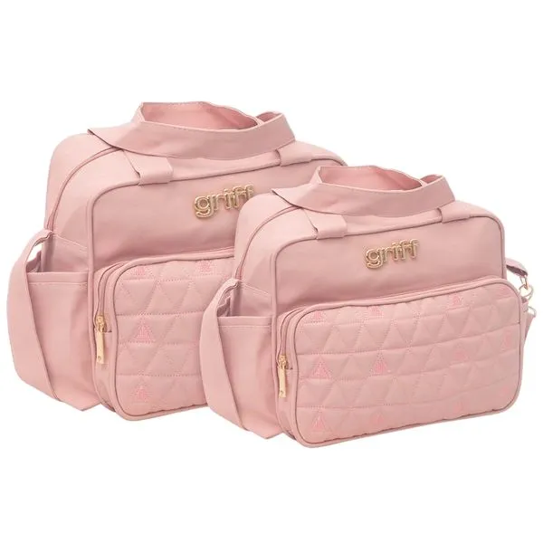 Kit Bolsas Maternidade Griff Baby 3039/3040 Rosé