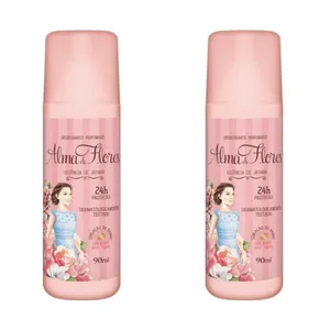 Kit c/2 Unidades de Desodorante Spray Alma De Flores 90ml Jasmim