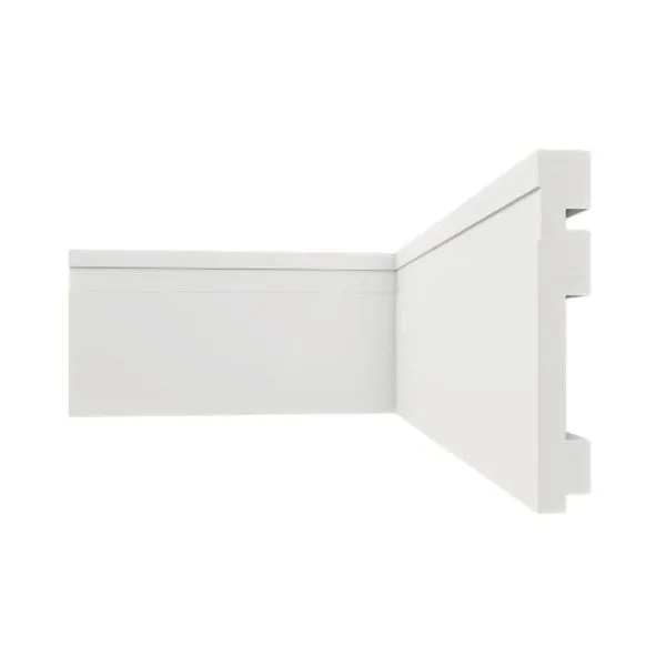 Rodapé De PVC Plasbil Modern 10x240x1.5cm Branco (MP)