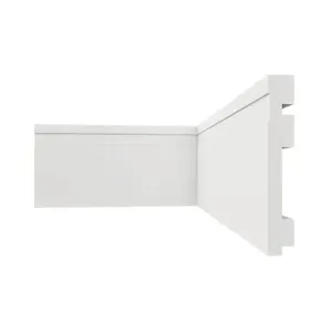Rodapé De PVC Plasbil Modern 10x240x1.5cm Branco (MP)