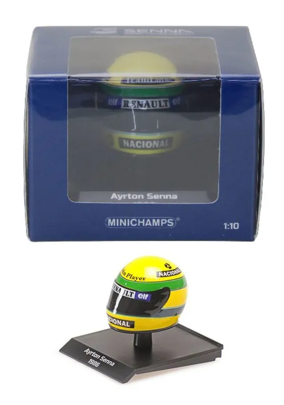 Capacete em Miniatura - 1986 Ayrton Senna - Formula 1 - 3cm - 1/10 - Minichamps