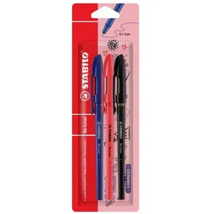 Caneta Esferográfica - Re Liner - 3 Unidades - Cores Sortidas - Stabilo