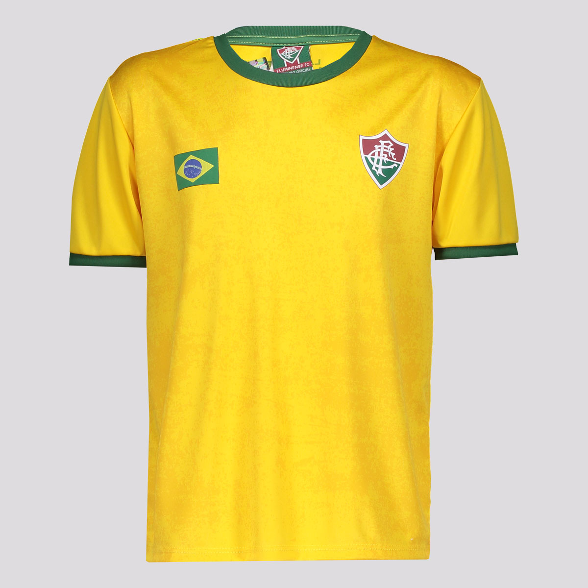 Camisa Fluminense Brasil Kokam Juvenil Amarela