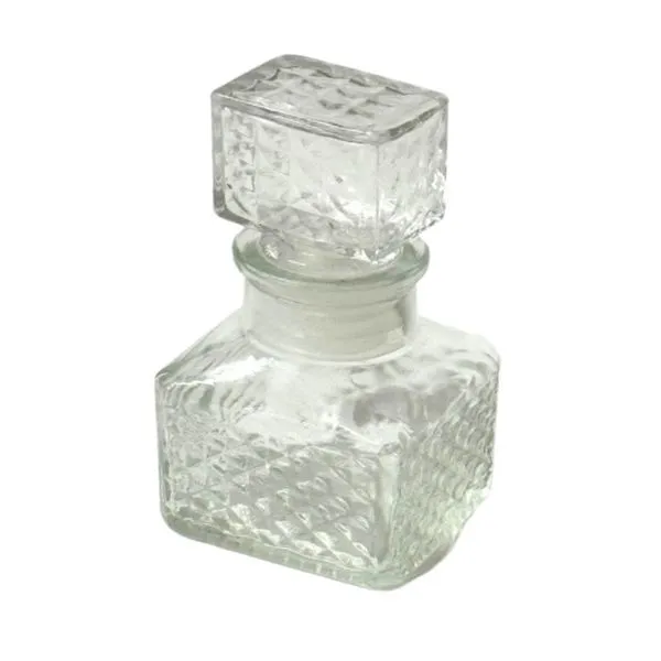 Mini Garrafa Decorativa Clear Quadrada Vidro 50ml S23093A - Bono
