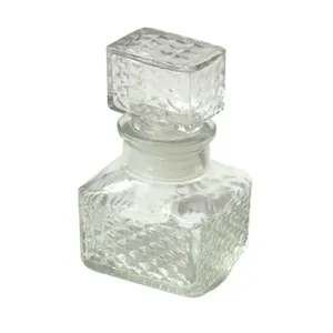 Mini Garrafa Decorativa Clear Quadrada Vidro 50ml S23093A - Bono